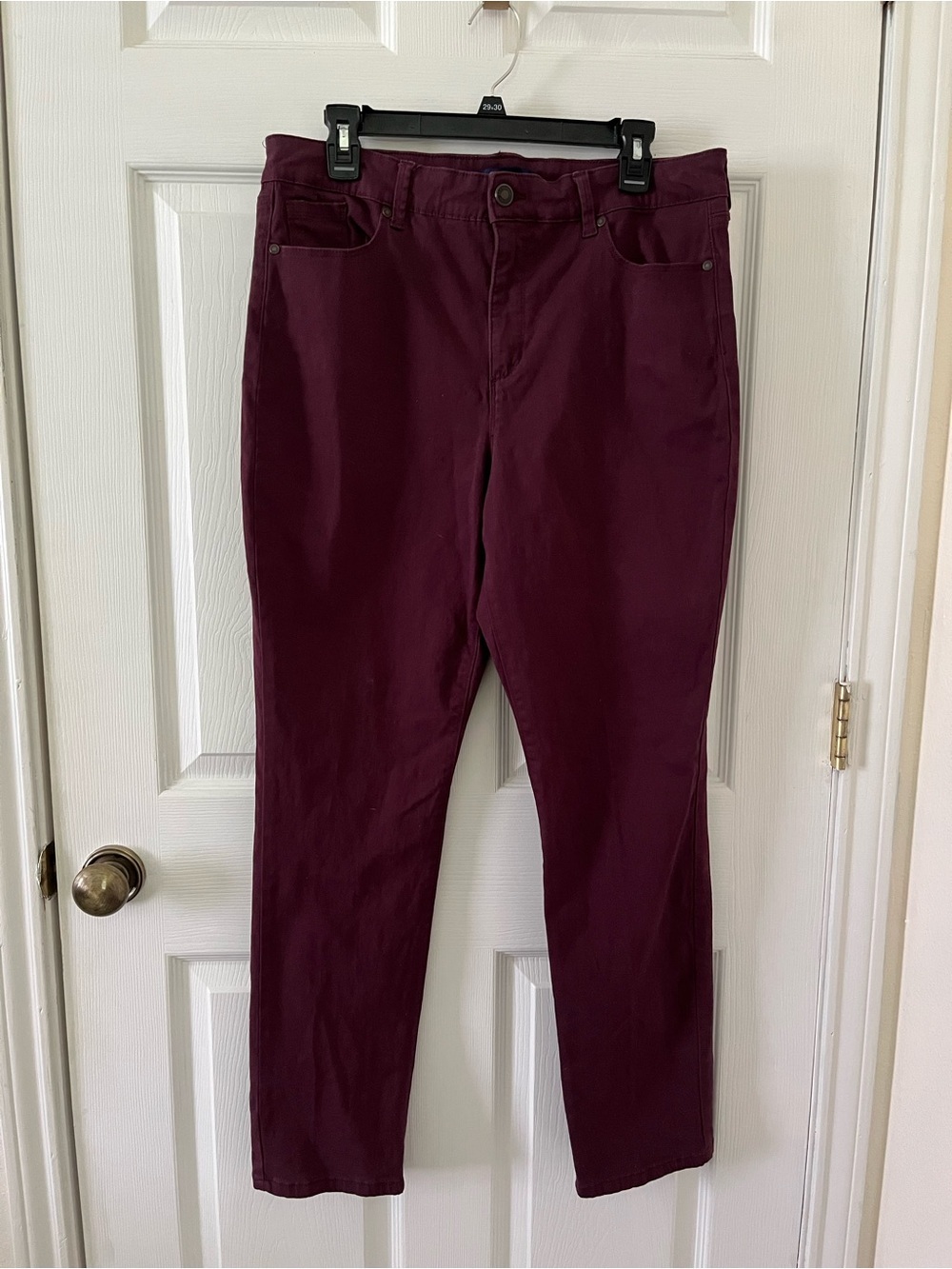 Bandolino Amy Dark Plum Straight Leg Pants
